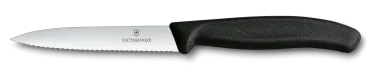 Swiss Classic Gemüsemesser wellenschliff schwarz