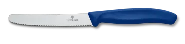 Swiss Classic Tomaten- und Tafelmesser Wellenschliff blau