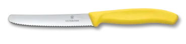 Swiss Classic Tomaten- und Tafelmesser Wellenschliff gelb