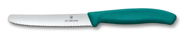 Swiss Classic Tomaten- und Tafelmesser Wellenschliff grün