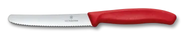 Swiss Classic Tomaten- und Tafelmesser Wellenschliff rot