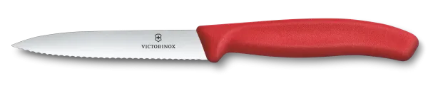 Swiss Classic Gemüsemesser wellenschliff rot