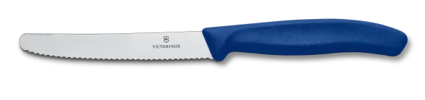 Swiss Classic Tomaten- und Tafelmesser Wellenschliff blau
