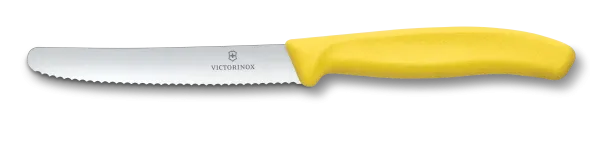 Swiss Classic Tomaten- und Tafelmesser Wellenschliff gelb