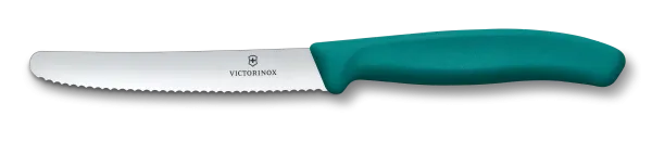 Swiss Classic Tomaten- und Tafelmesser Wellenschliff grün
