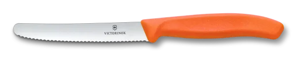 Swiss Classic Tomaten- und Tafelmesser Wellenschliff orange