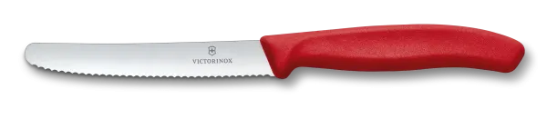 Swiss Classic Tomaten- und Tafelmesser Wellenschliff rot
