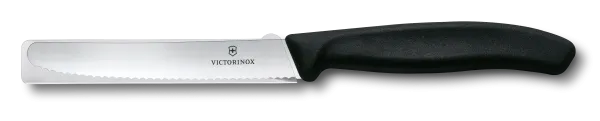 Swiss Classic Tomaten- und Tafelmesser Wellenschliff schwarz