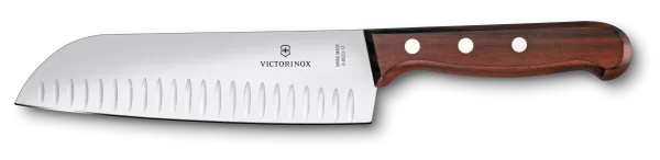 Wood Santokumesser Kullenschliff