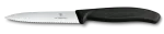 Swiss Classic Gemüsemesser wellenschliff schwarz
